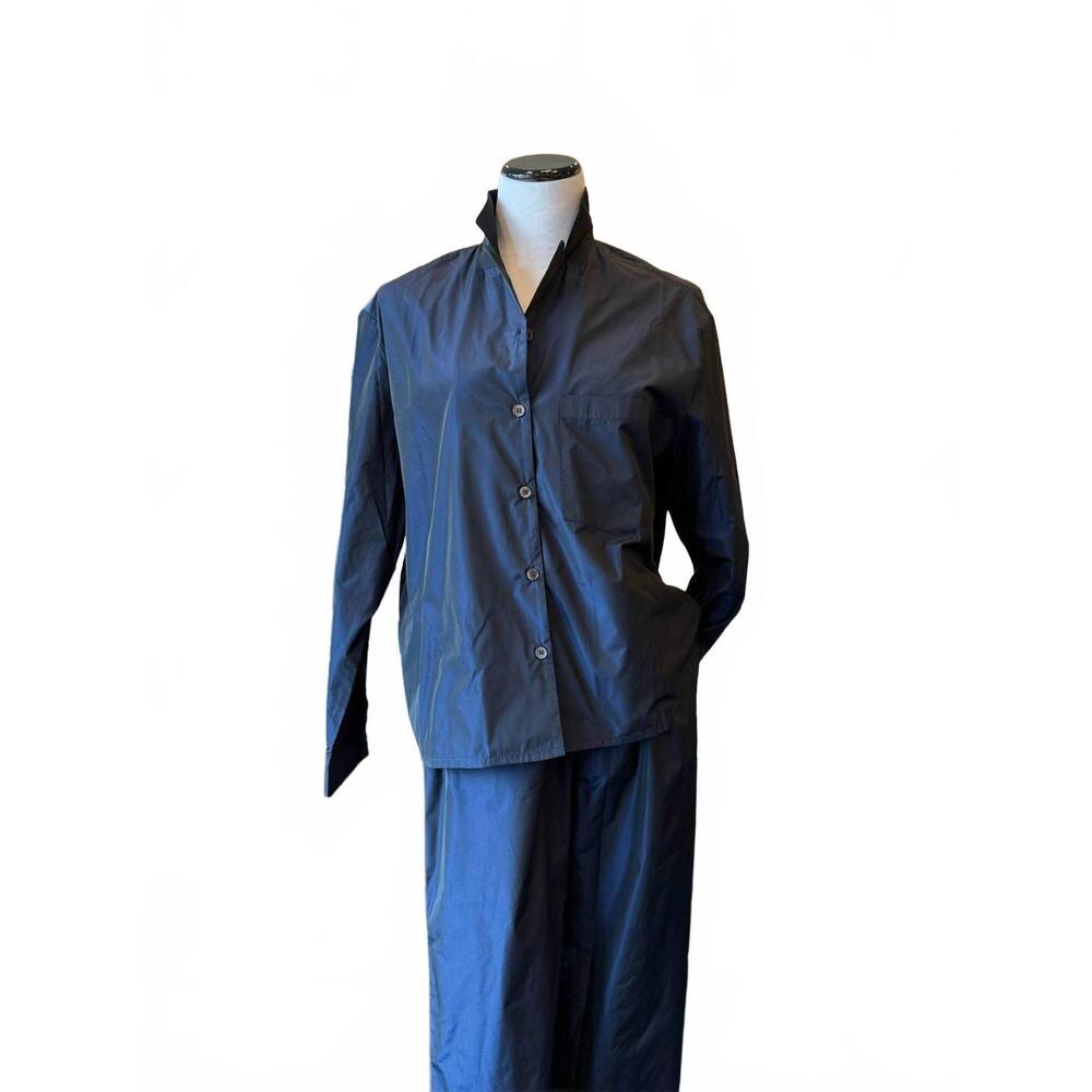 NEW PETER O. MAHLER women's papercrash blouse jacket in navy